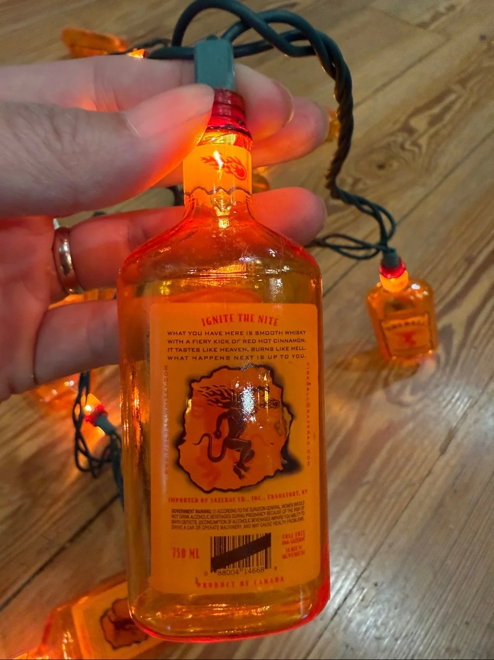 Fireball Cinnamon Whisky string lights